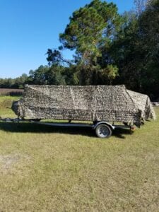 Fully Adjustable Grass Boat Blind - Wildfowl